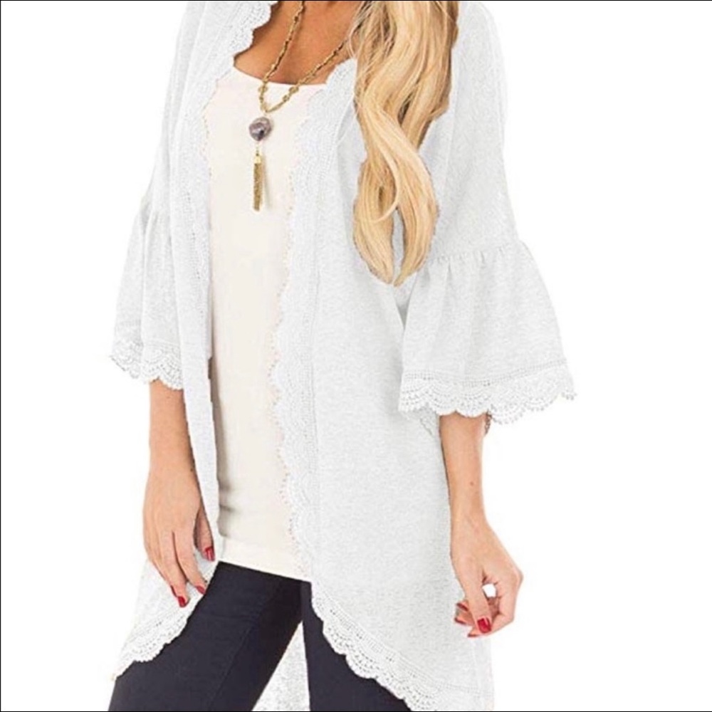 White Lace Cardigan